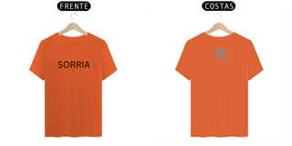 Nome do produto Camiseta Prime Letra Unica Mensagem Sorria
