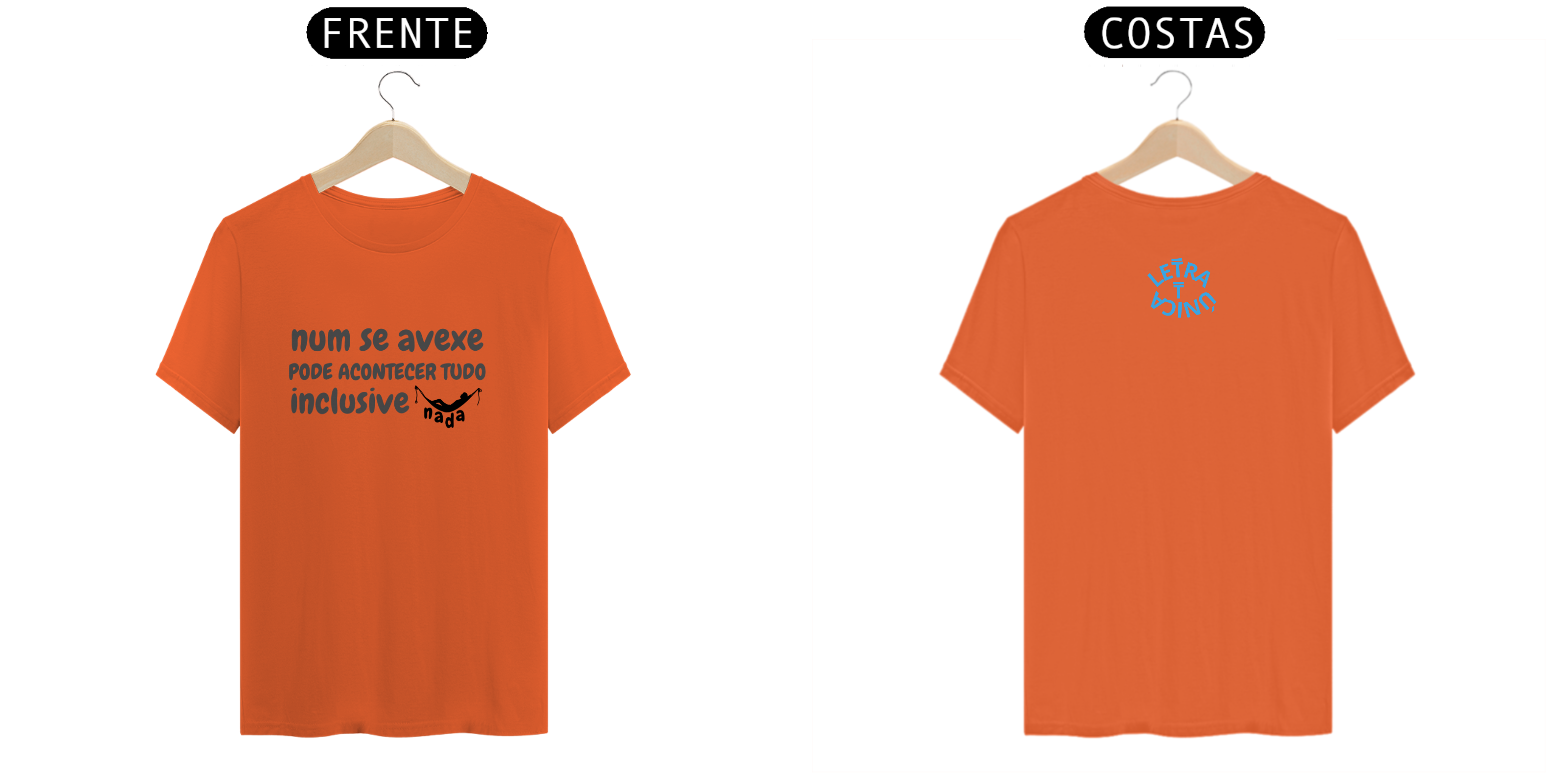 Camiseta Prime Letra Unica Baianidade Num Se Avexe Cinza