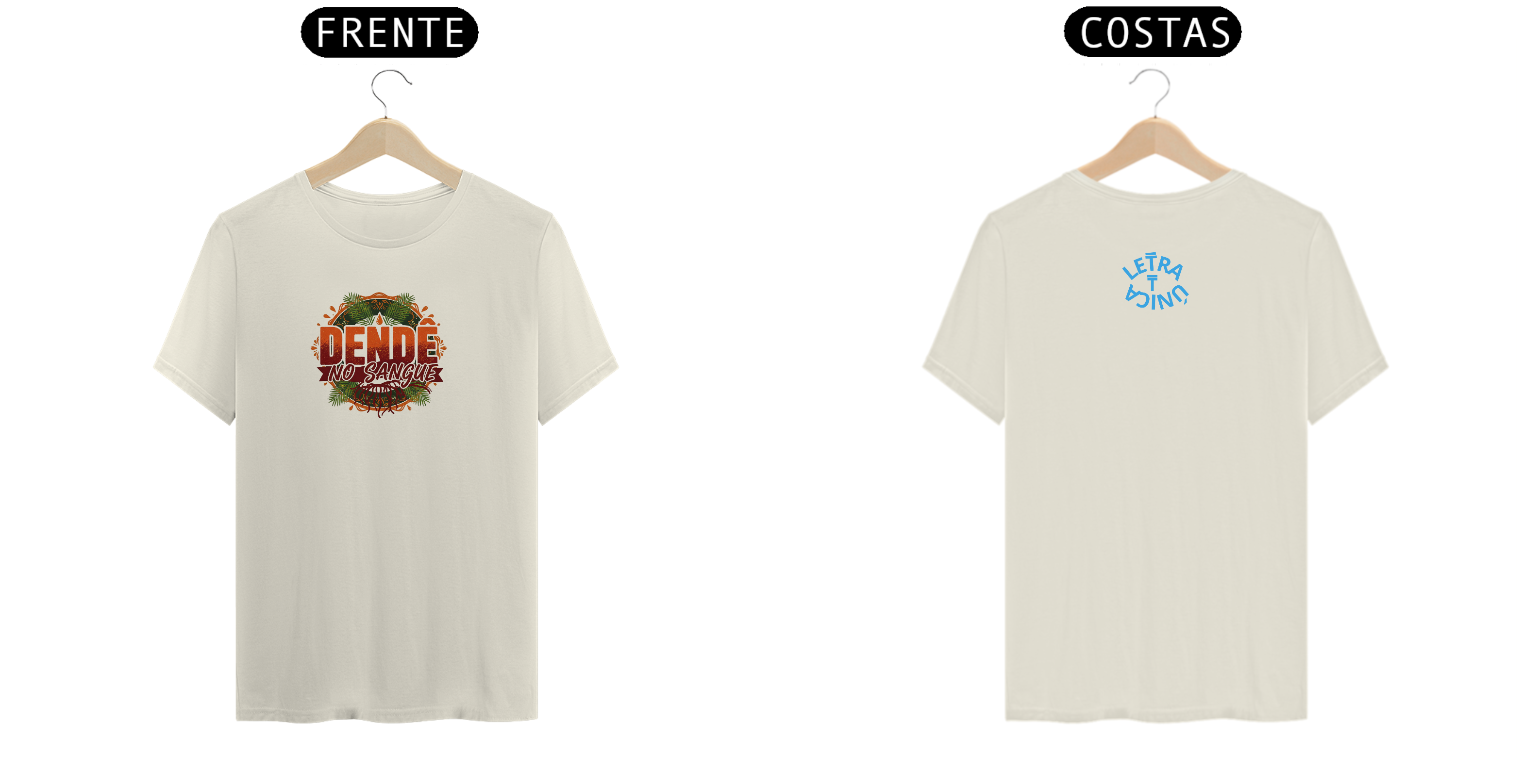 Nome do produto: Camiseta Prime Letra Unica Baianidade Dendê no Sangue