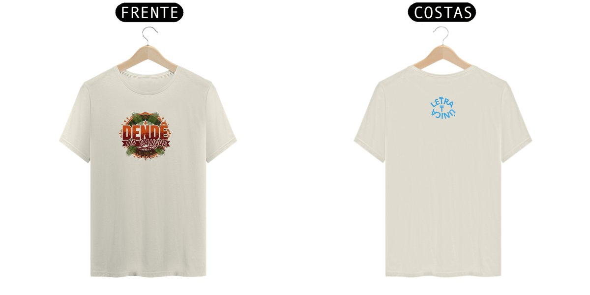 Nome do produto: Camiseta Prime Letra Unica Baianidade Dendê no Sangue
