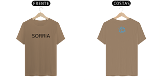 Nome do produto Camiseta Prime Letra Unica Mensagem Sorria