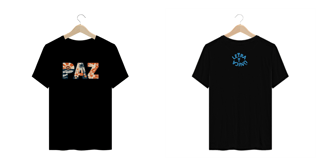 Nome do produto Camiseta Prime Letra Unica Plus Size Paz I