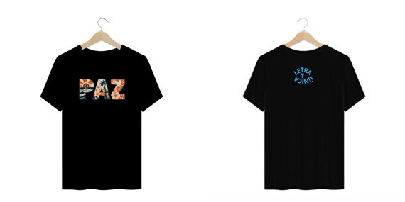 Camiseta Prime Letra Unica Plus Size Paz I