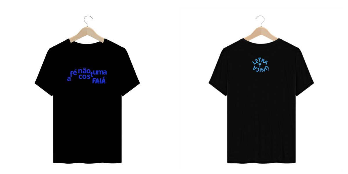 Nome do produto: Camiseta Prime Letra Unica Plus Size A Fé