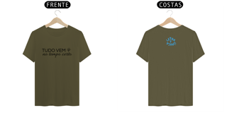 Nome do produto Camiseta Prime Letra Unica Mensagem Tudo Vem no Tempo Certo