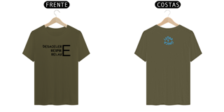 Nome do produto Camiseta Prime Letra Unica Mensagem Desacelere Respire Relaxe
