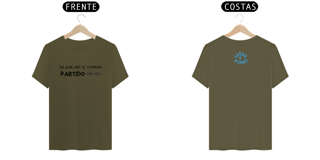 Nome do produto Camiseta Letra Unica Prime Mensagem Silenciar e Tomar Partido