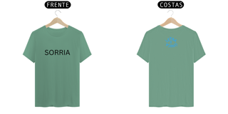 Nome do produto Camiseta Estonada Letra Unica Mensagem Sorria