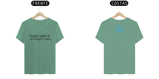 Nome do produto Camiseta Estonada Letra Unica Mensagem Tudo Vem No Tempo Certo