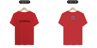 Nome do produto Camiseta Prime Letra Unica Mensagem Sorria