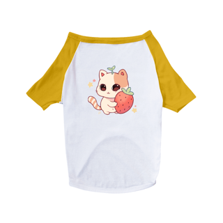 Nome do produto Camisa para pet - gatinho e seu moranguinho