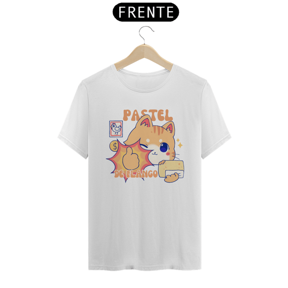 T-Shirt gatinho com pastel de flango