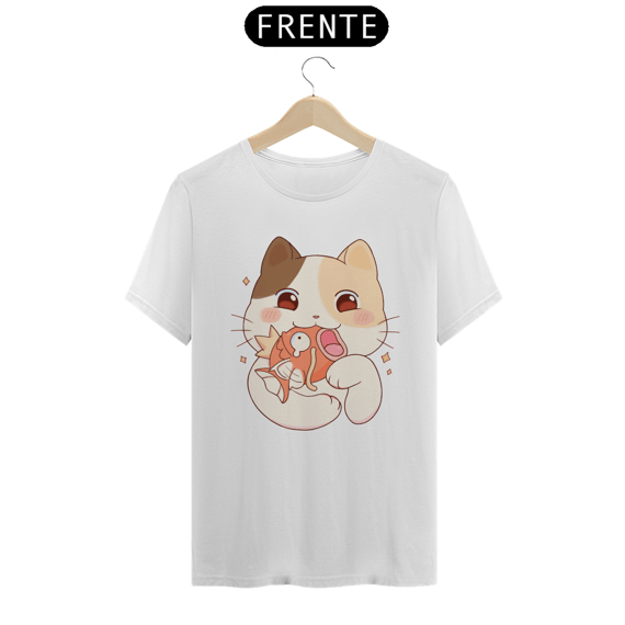T-Shirt Gatinho e Magikarp