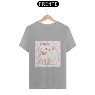 Nome do produto T-Shirt gatinho bolo de morango