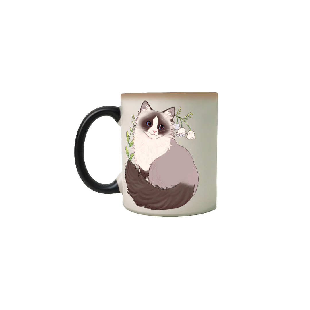 Nome do produto: Caneca Mágica Gatinho Ragdoll