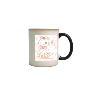 Nome do produto Caneca mágica gatinho bolo de morango