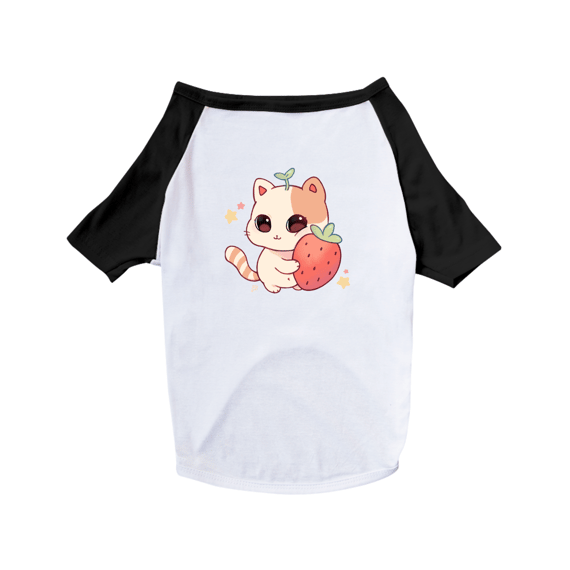 Camisa para pet - gatinho e seu moranguinho