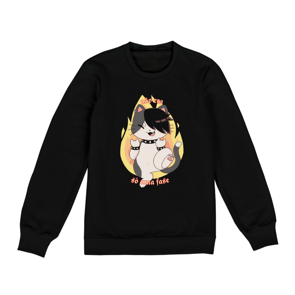 Nome do produto: Moletom Fechado, gatinho - não era só uma fase