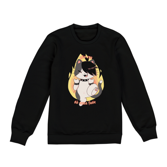 Moletom Fechado, gatinho - não era só uma fase