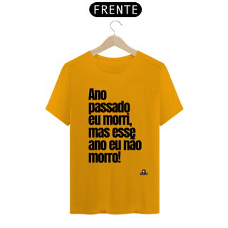Nome do produto Camiseta de bloquinho com frase do cantor Belchior 