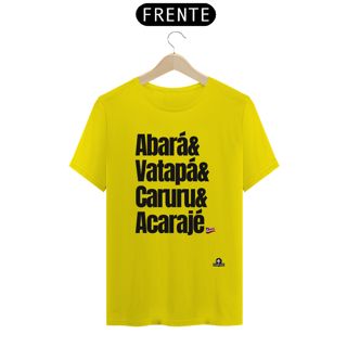 Nome do produto Camiseta Delícias da Bahia, com a frase 