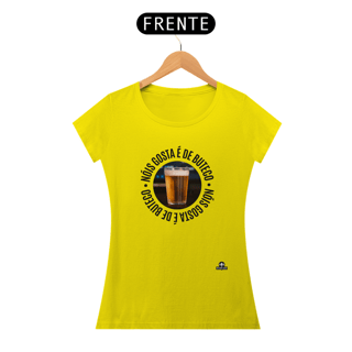 Nome do produto Camiseta de cerveja “Nóis Gosta É de Boteco” com imagem de um Copo americano de Cerveja.