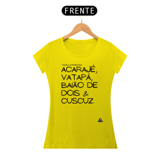 Nome do produto Camiseta feminina de gastronomia 