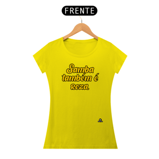 Nome do produto Camiseta feminina de samba com a frase 
