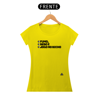 Nome do produto Camiseta feminina baby long com frase de boteco 
