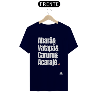 Nome do produto Camiseta Delícias da Bahia, com a frase 
