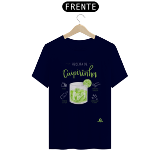 Nome do produto Camiseta receita de caipirinha, para os amantes deste drink genuinamente brasileiro.