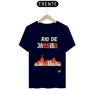 Nome do produto Camiseta com linda silhueta do Rio de Janeiro, com as paisagens da cidade maravilhosa.