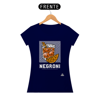 Nome do produto Camiseta de barman com estampa do famoso drink Negroni.