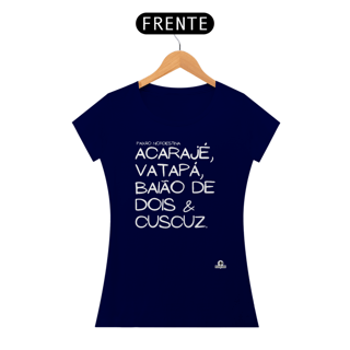 Nome do produto Camiseta feminina de gastronomia 
