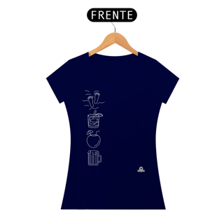Nome do produto Camiseta feminina de samba com estampa que remete à música 