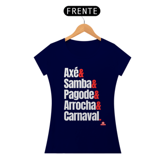 Nome do produto Camiseta baby long com estampa dos ritmos carnavalescos 