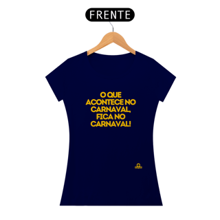 Nome do produto Camiseta feminina de carnaval com frase estampada 