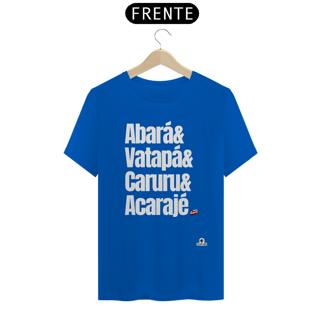 Nome do produto Camiseta Delícias da Bahia, com a frase 