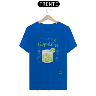 Nome do produto Camiseta receita de caipirinha, para os amantes deste drink genuinamente brasileiro.