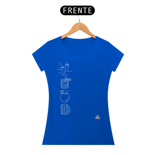 Nome do produto Camiseta feminina de samba com estampa que remete à música 