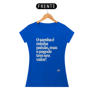 Nome do produto Camiseta feminina de samba com a frase 