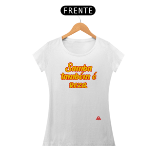 Nome do produto Camiseta feminina de samba com a frase 