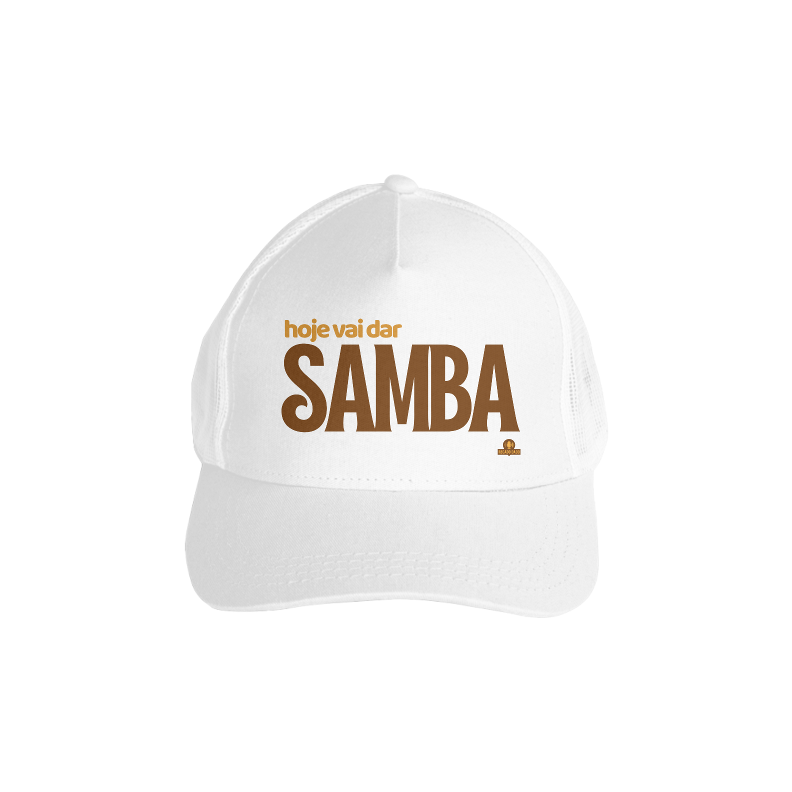 Boné aba curva para ir ao samba com frase 