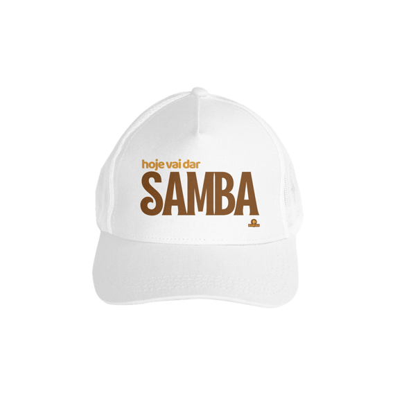 Boné aba curva para ir ao samba com frase 