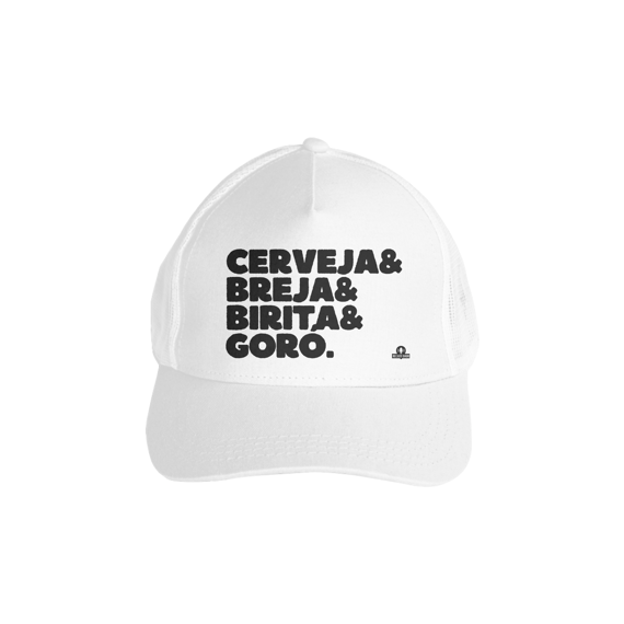 Boné aba curva  de cerveja com frase 