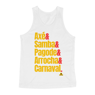 Nome do produto Camiseta regata com estampa dos ritmos carnavalescos 