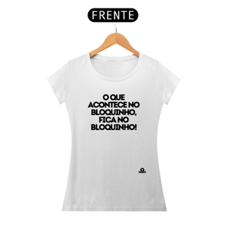 Nome do produto Camiseta baby long de bloquinho de carnaval 