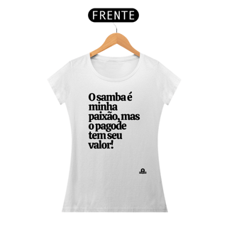 Nome do produto Camiseta feminina de samba com a frase 