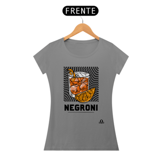 Nome do produto Camiseta de barman com estampa do famoso drink Negroni.