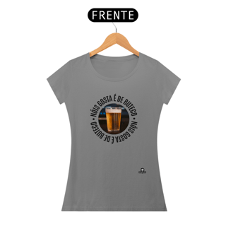 Nome do produto Camiseta de cerveja “Nóis Gosta É de Boteco” com imagem de um Copo americano de Cerveja.